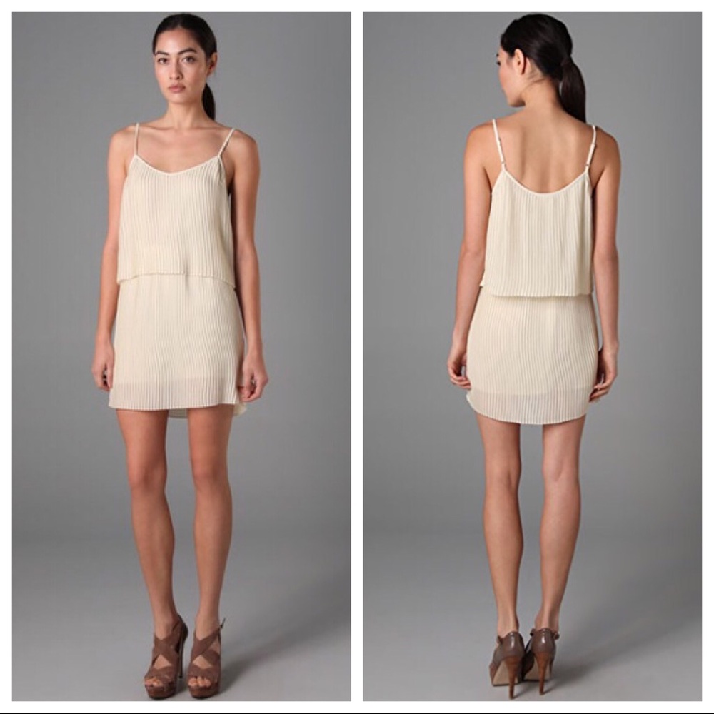 Parker Pleated Party Dress Ivory Size Medium NWOT! - Picture 8 of 8